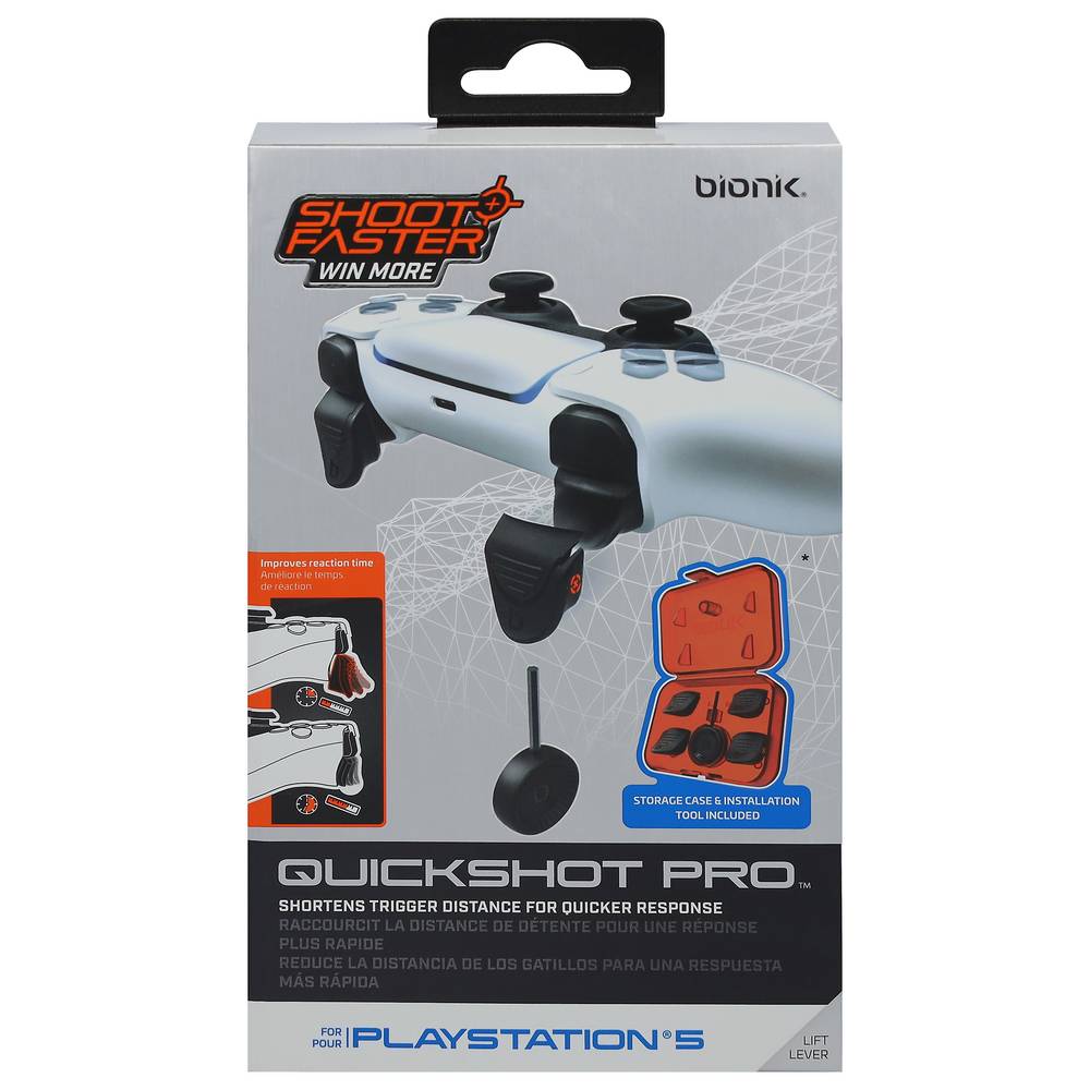 Bionik Quickshot Pro Win More Playstations Shoot Faster, Black