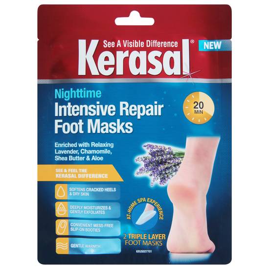 Kerasal Nighttime Intensive Repair Foot Masks (2 ct)