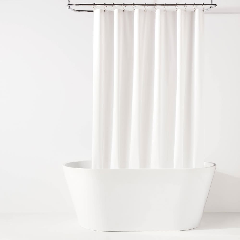 Room Essentials Lightweight Color Shower Liner, 70x71 in, White
