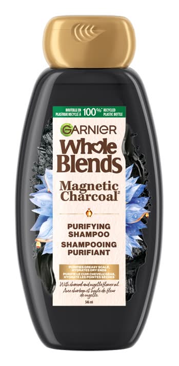 Garnier whole blends shampooing purifiant au charbon magnétique - garnier whole blends magnetic charcoal shampoo (346 ml)