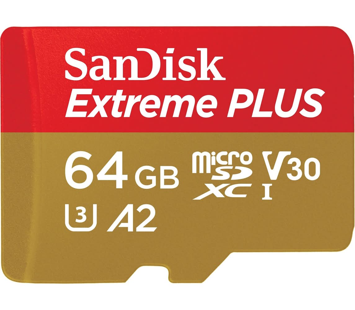 SanDisk 64Gb Extreme Plus Microsd Uhs-I Card With Adapter