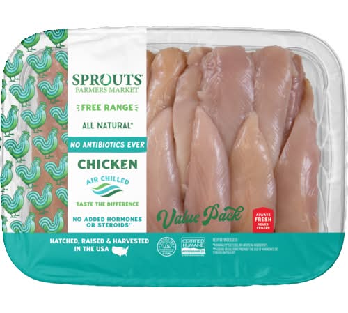 Sprouts Chicken Tenderloins No Antibiotics Ever Value Pack (Avg. 2.5lb)