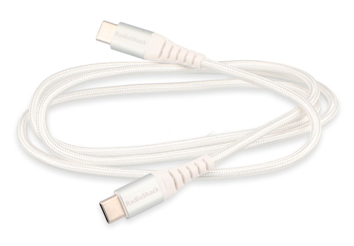 RadioShack · Cable usb tipo c a c, 91 cm, blanco