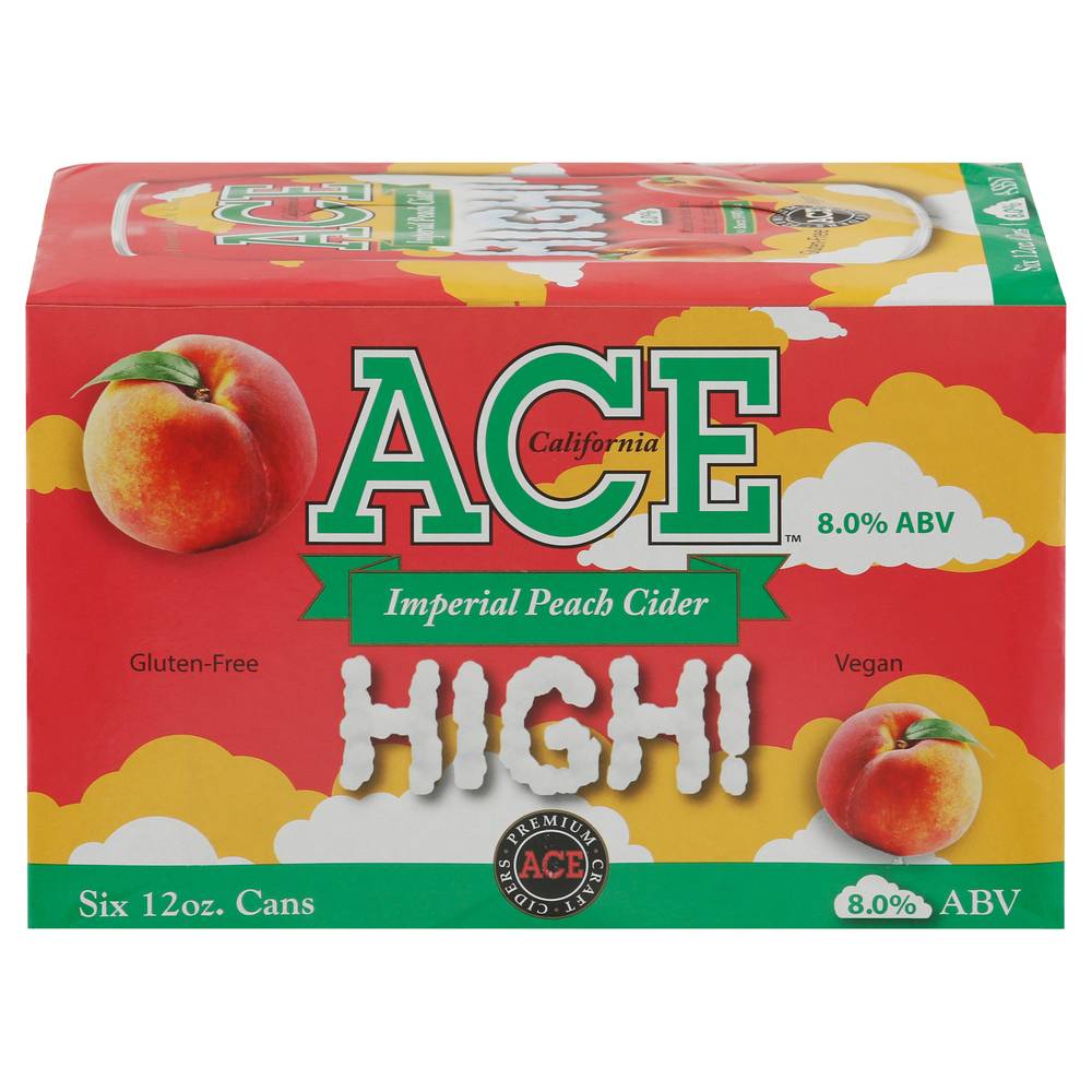 Ace Cider Imperial Peach Cider (6x 12oz cans)