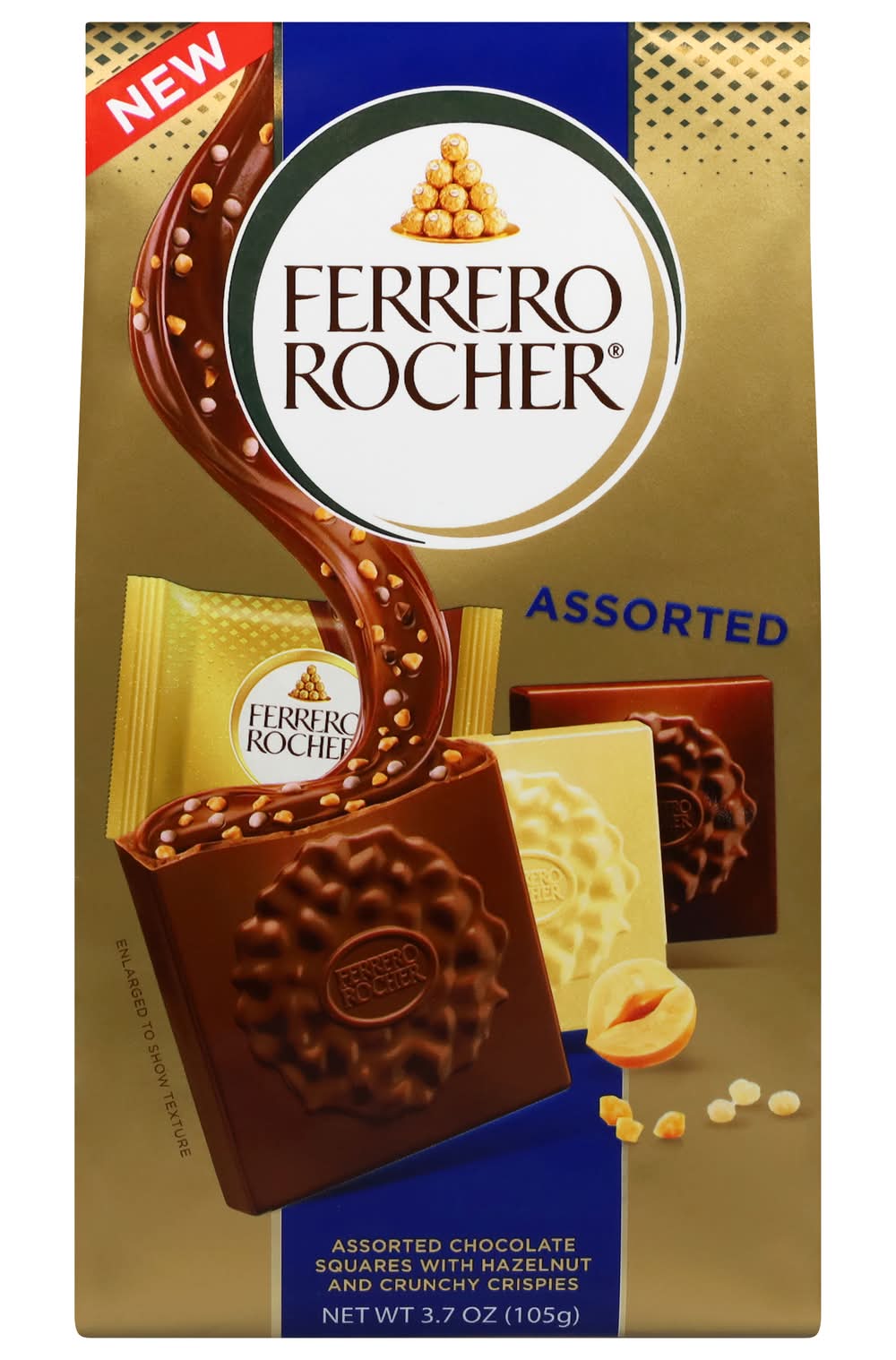 Ferrero Rocher Mixed Variety Squares Chocolate, Assorted (3.7 oz)