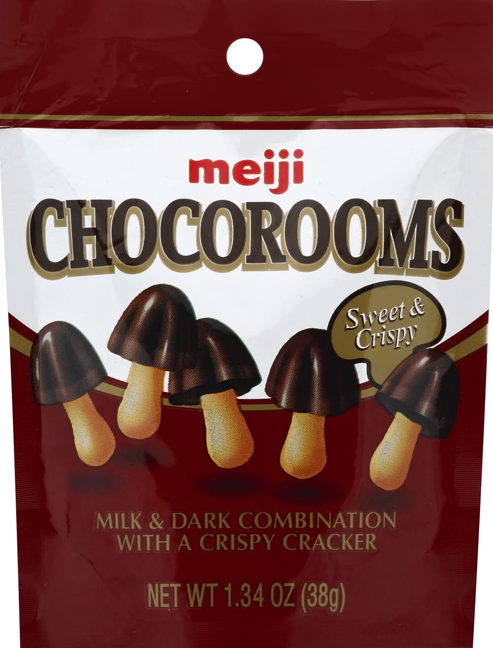 Meiji Milk and Dark Combination Crispy Crackers Chocorooms (1.34 oz)