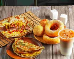 逢甲公園蔥油餅 X 涼水棧 牧場鮮奶茶