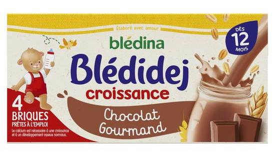 Bledina bledidej croissance chocolat gourmand 4x250ml dès 12 mois - 1068g