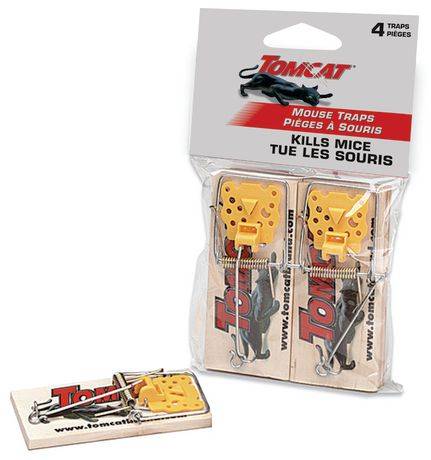 Tomcat Mouse Wood Traps 4-Pack