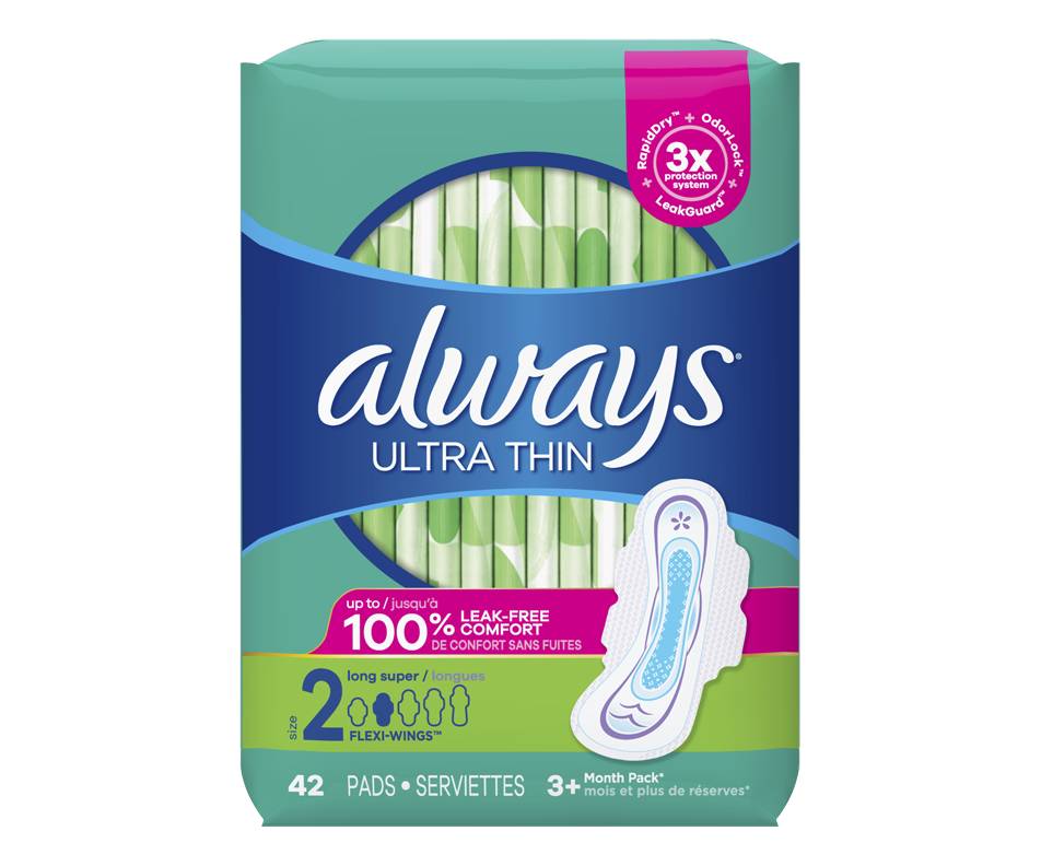 Always ultra thin serviettes hygiéniques longues (42 unités) (taille 2)