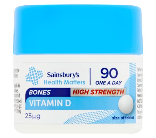 Sainsbury's Health Matters Bones Vitamin D High Strength Tablets 25µg (90 pack)