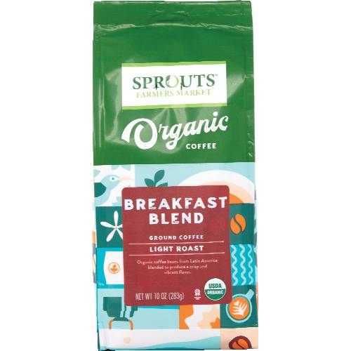 Sprouts Organic Breakfast Blend Light Roast Ground Coffee