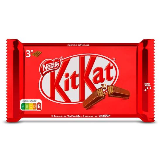 Barritas de galleta recubiertas de chocolate Kit Kat bolsa 3 x 41.5 g