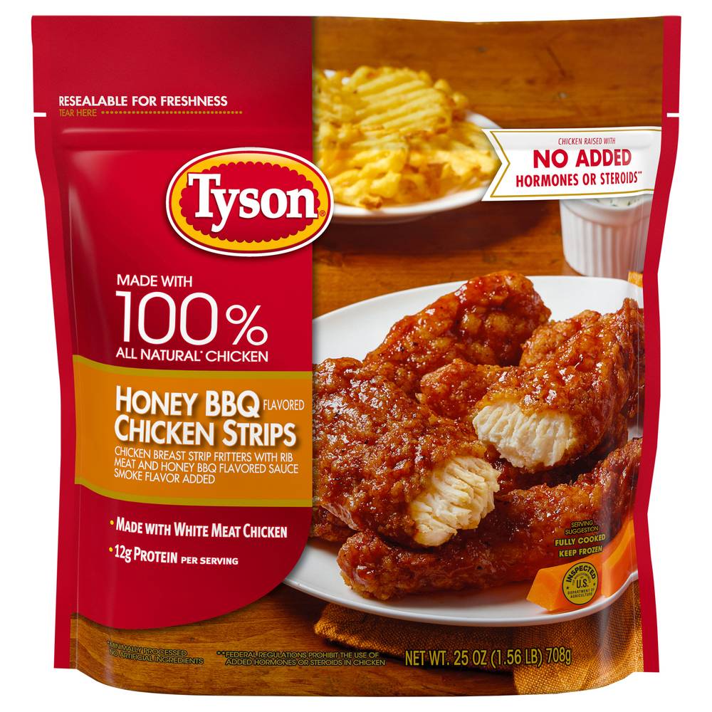 Tyson Honey Bbq Flavored Chicken Strips