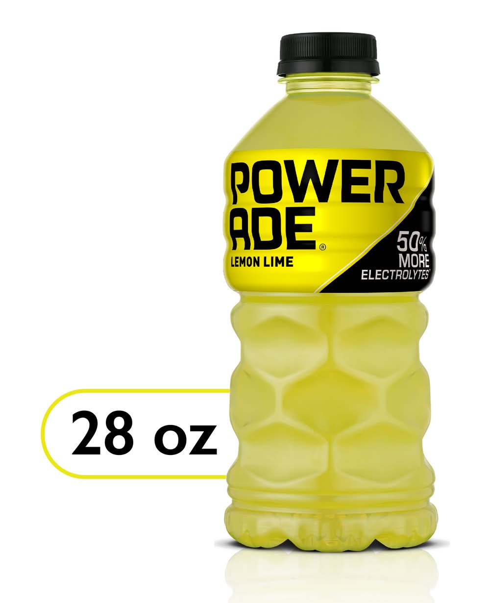 Powerade Electrolytes Sports Drink, Lemon Lime (28 fl oz)
