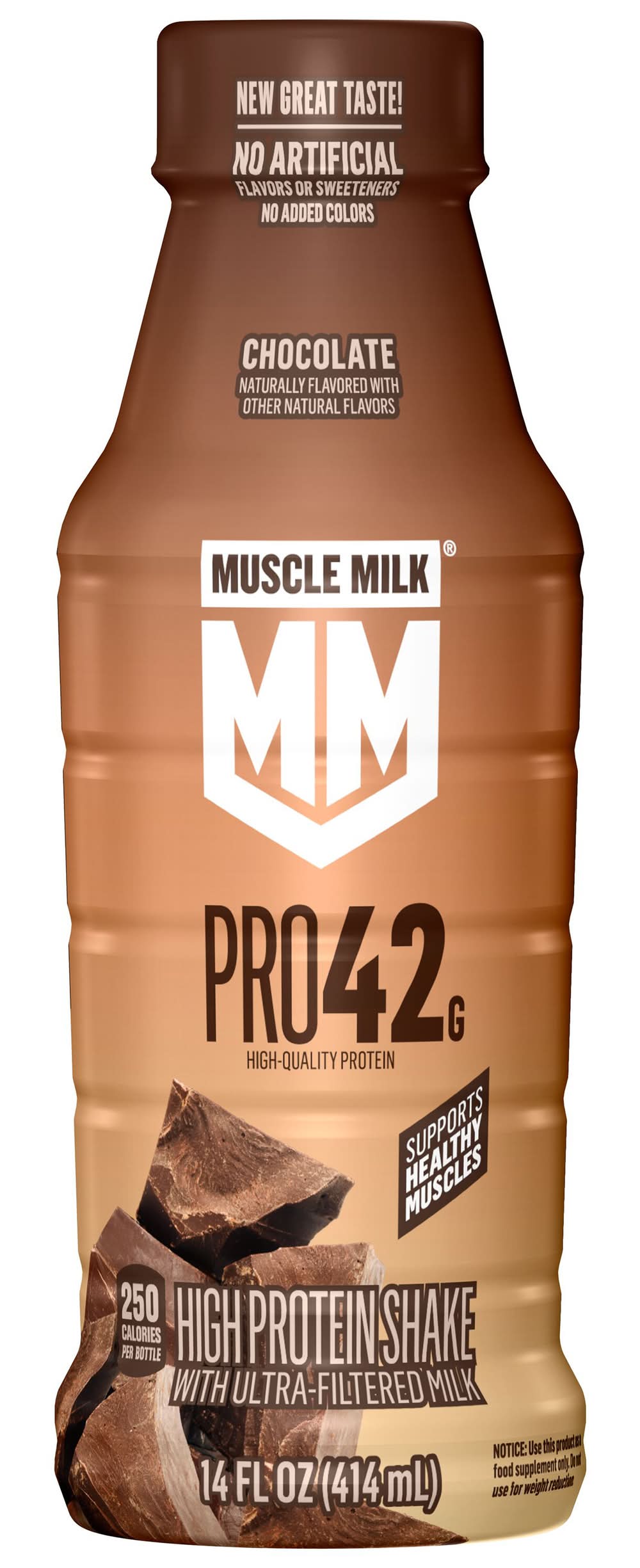 Muscle Milk Pro High Protein Shake With Ultra Filtered Milk, Chocolate (14 fl oz)