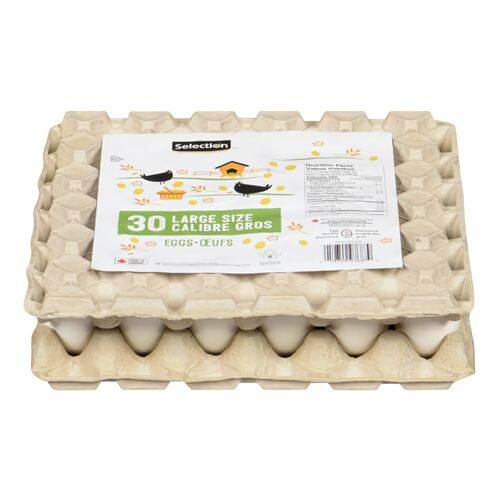 Selection œufs blancs gros (30 unités) - white eggs large (30 units)
