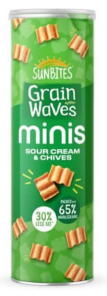 Sunbites Minis Grainwaves Sour Cream & Chives Cannister Potato Chips 150g