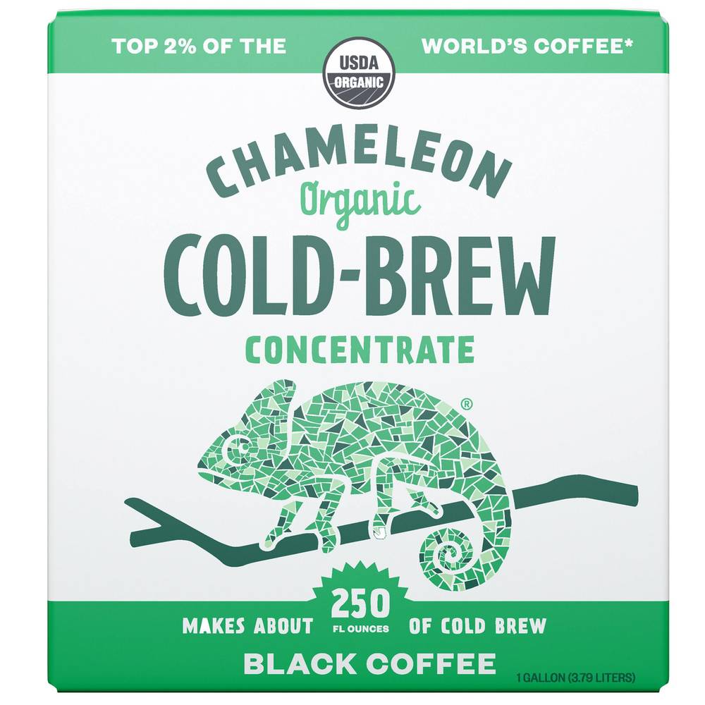 Chameleon Cold-Brew Organic Black Coffee Concentrate, 1 gal