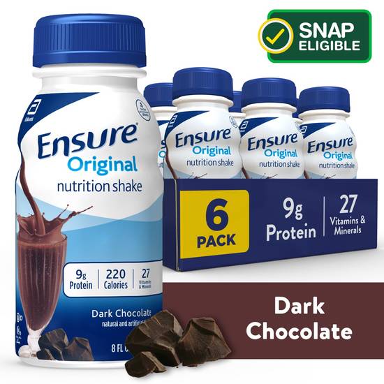 Ensure Original Dark Chocolate Nutrition Shake, 6CT