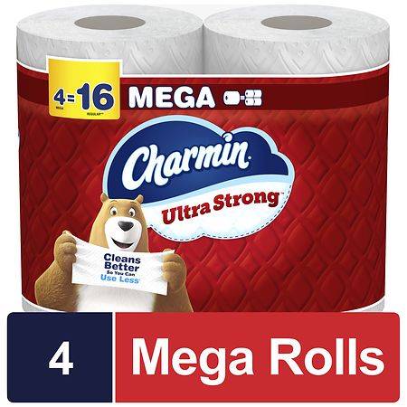 Charmin Ultra Strong Toilet Paper Mega Rolls - 4.0 ea