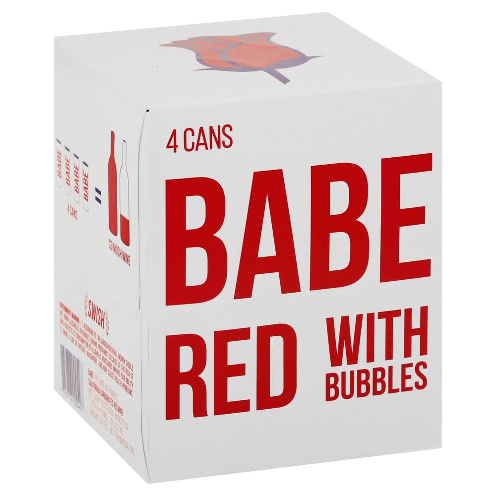 BABÉ Red With Bubbles Wine (4 ct, 250 ml)