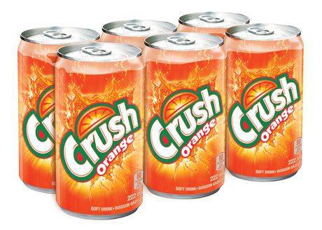 Crush Orange Soft Drink (6ct , 222 ml)