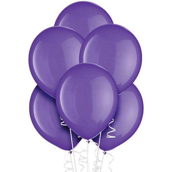 Uninflated 15ct, 12in, Purple Balloons