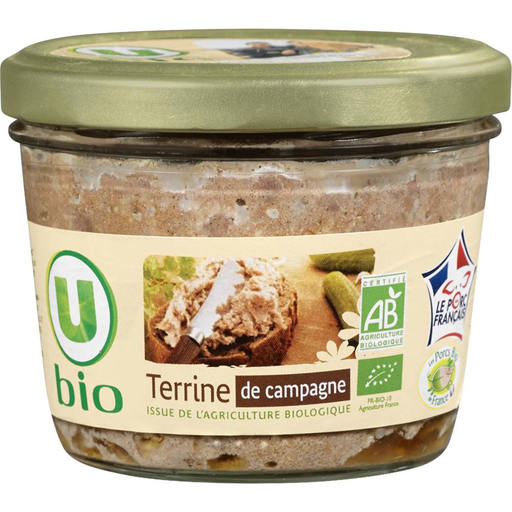 Les Produits U - Terrine de campagne bio (180g)