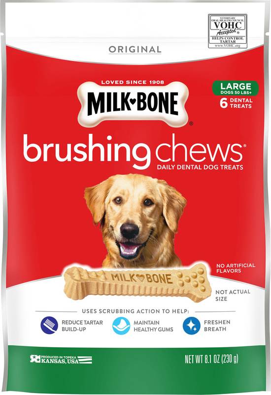 Milk-Bone Brushing Chews Dental Adult Dog Treats (6 ct)