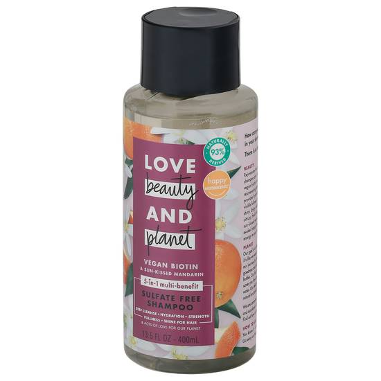 Love Beauty and Planet Sulfate Free Vegan Biotin & Sun-Kissed Mandarin Shampoo