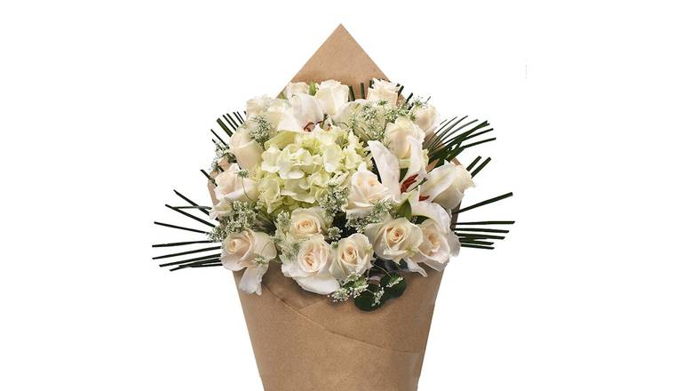 Bloom Haus™ 18 Plus Rose Bouquet - White