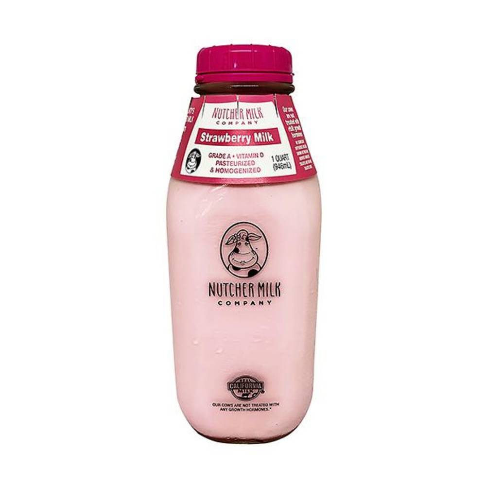 Nutcher Milk Company Strawberry Milk (qt)