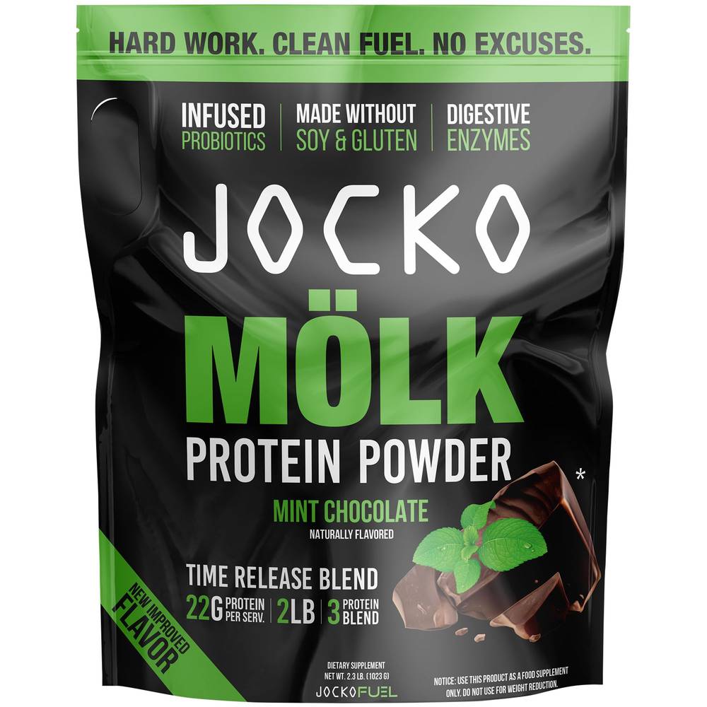 Jocko Fuel Molk Protein Powder, Mint-Chocolate (2.3 lbs)