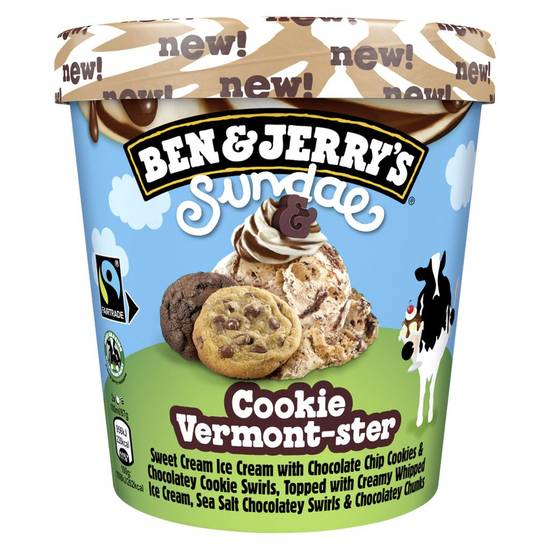 Glace sundae cookie vermont ster Ben& jerry's 427ml