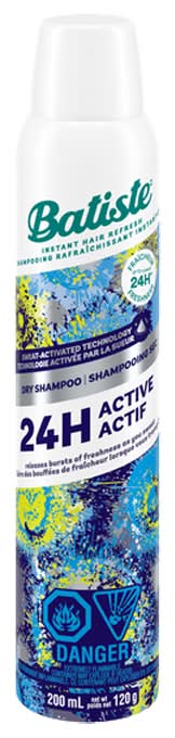 Batiste shampooing sec activé par la sueur neutralise les odeurs jusqu'à 24 heures - batiste sweat activated dry shampoo (200 ml)