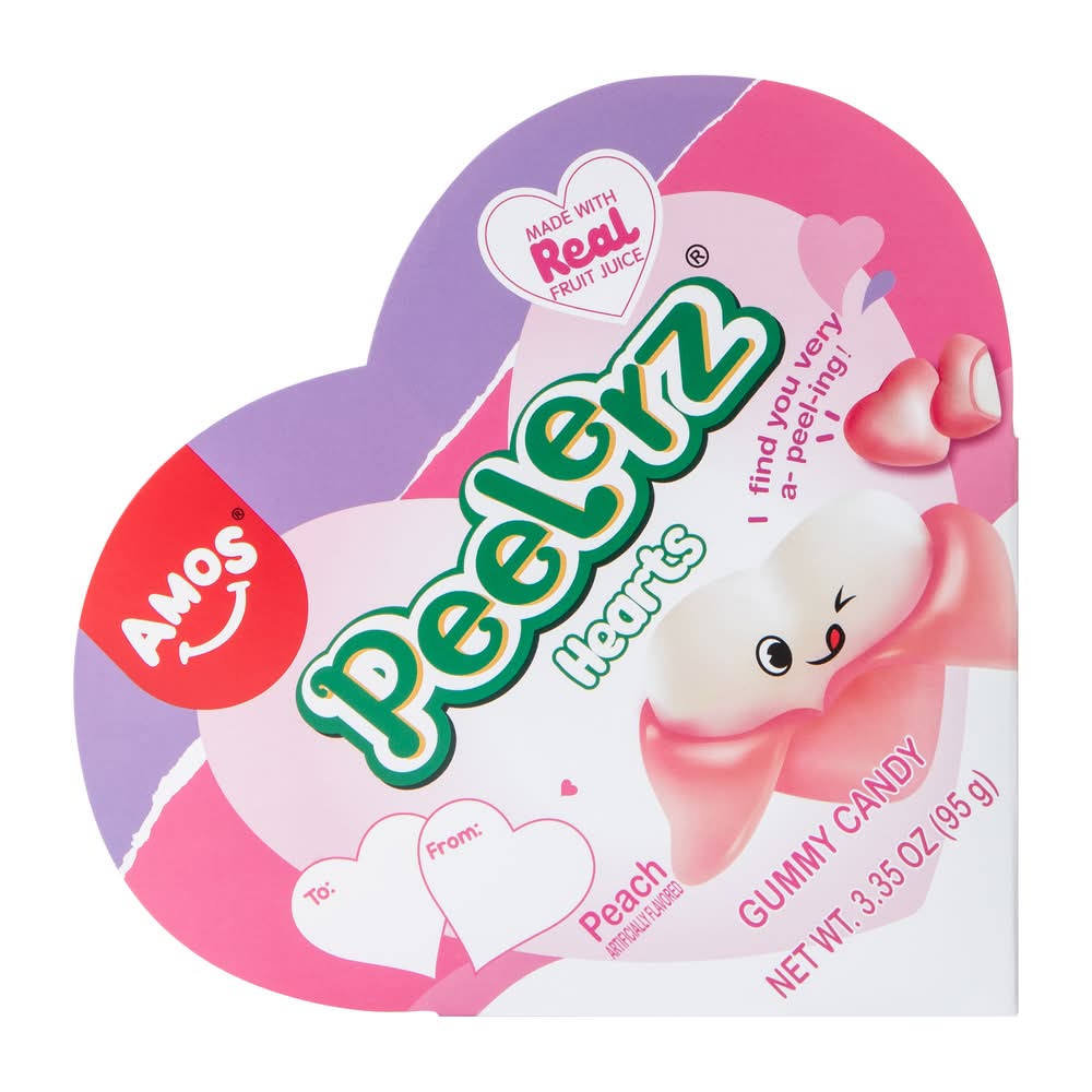 Amos® Peelerz® Hearts Gummy Candy 3.35oz Hearts
