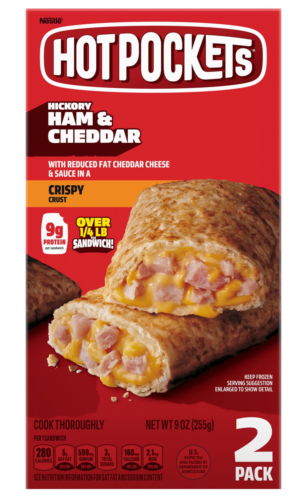 Hot Pockets Ham and Cheddar Crispy Buttery Crust (9 oz, 2 ct)