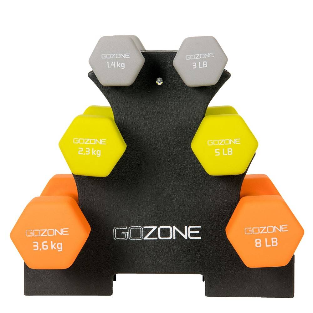 GoZone Neoprene Dumbbell Set Multicolor