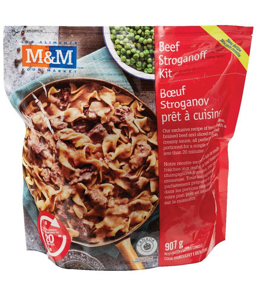 M&m food market boeuf à la stroganov prêt à cuisiner (907gr.) - beef stroganoff kit (907 g)