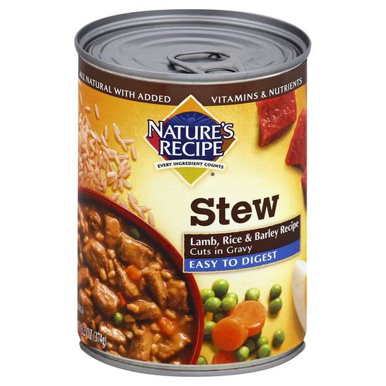Nature's Recipe Lamb Rice & Barley Recipe Cuts in Gravy Dog Food