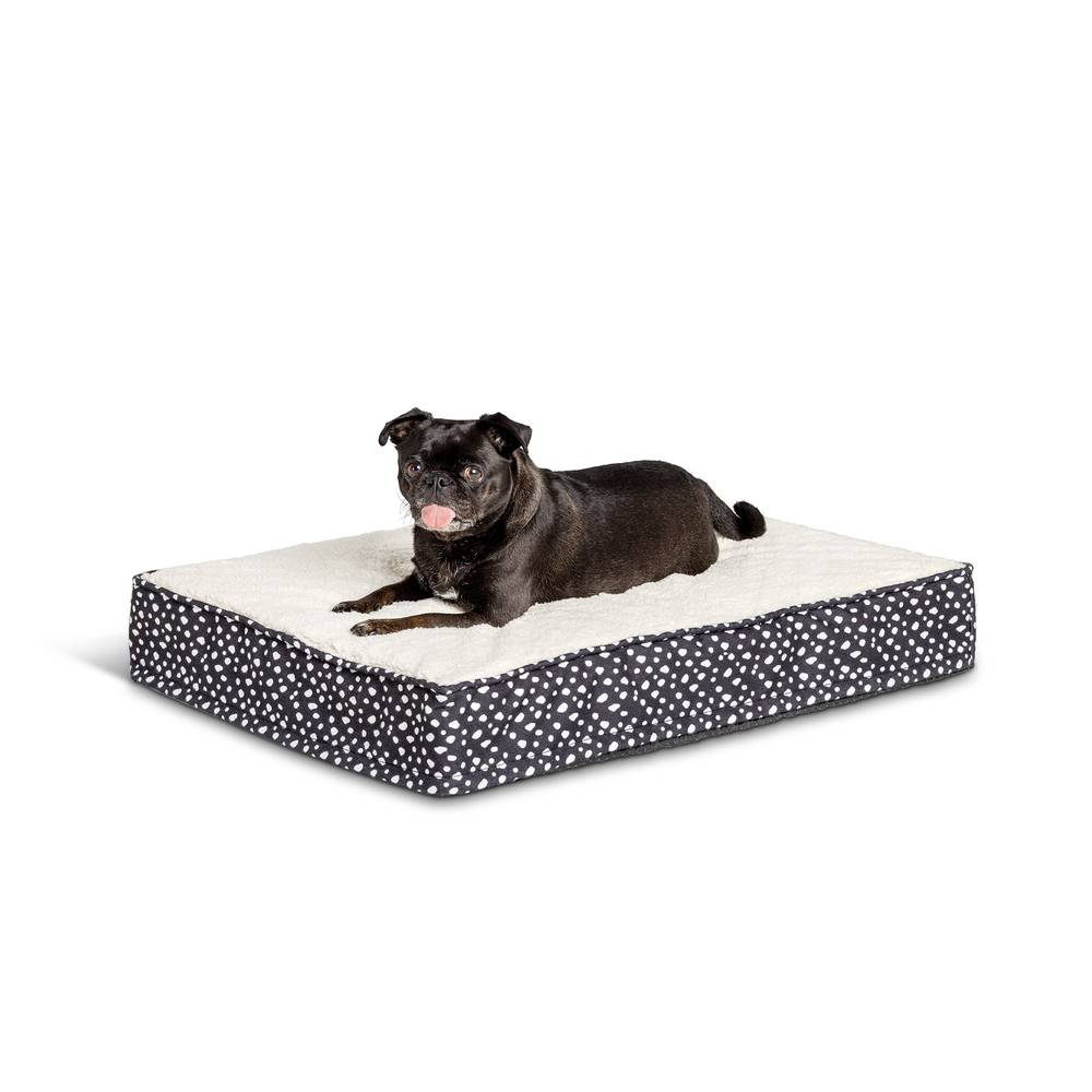 Top Paw® Dotted Orthopedic Mattress Dog Bed (Color: Multi Color, Size: 22\"L X 28\"W X 4\"H)