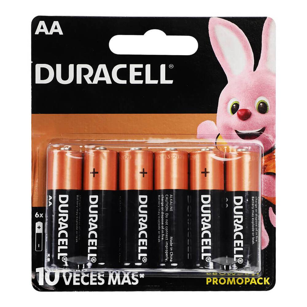 Duracell · Pila alcalina aa (6 un)