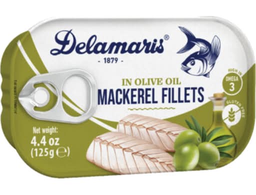 Delmaris Mackerel Fillets In Olive Oil 125g