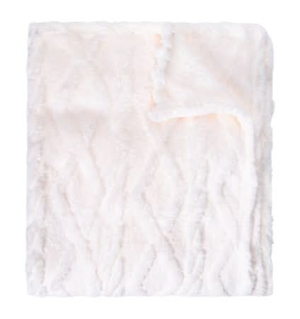 Cozy Plush Throw Blanket Cream