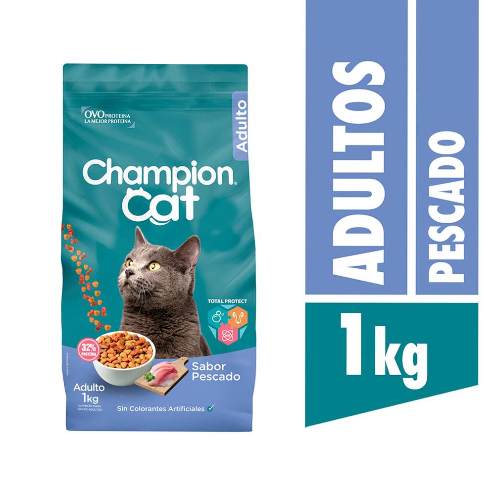 Champion cat alimento gato seco pescado (bolsa 1kg)