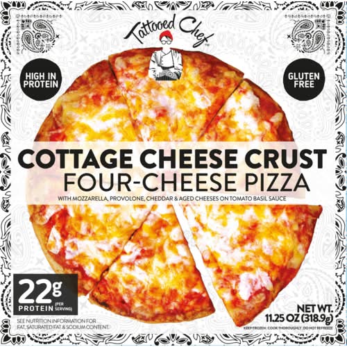 Tattooed Chef Four-Cheese Cottage Cheese Crust Pizza