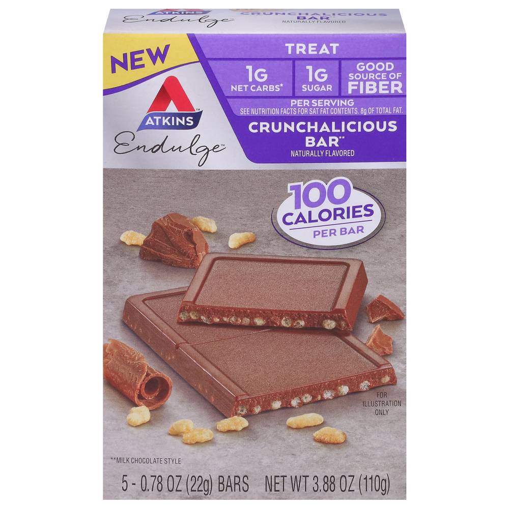 Atkins Endulge Treat Crunchalicious Bar, Chocolate Crunch (3.88 oz, 5 ct)