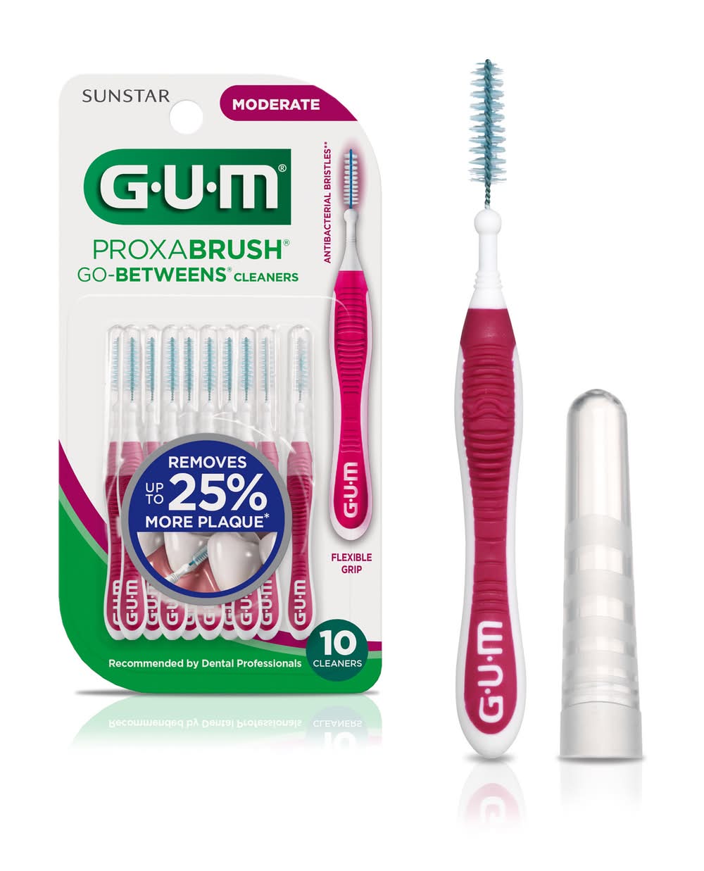 GUM Proxabrush Go-Betweens Sunstar Moderate Cleaners (1.6 oz)