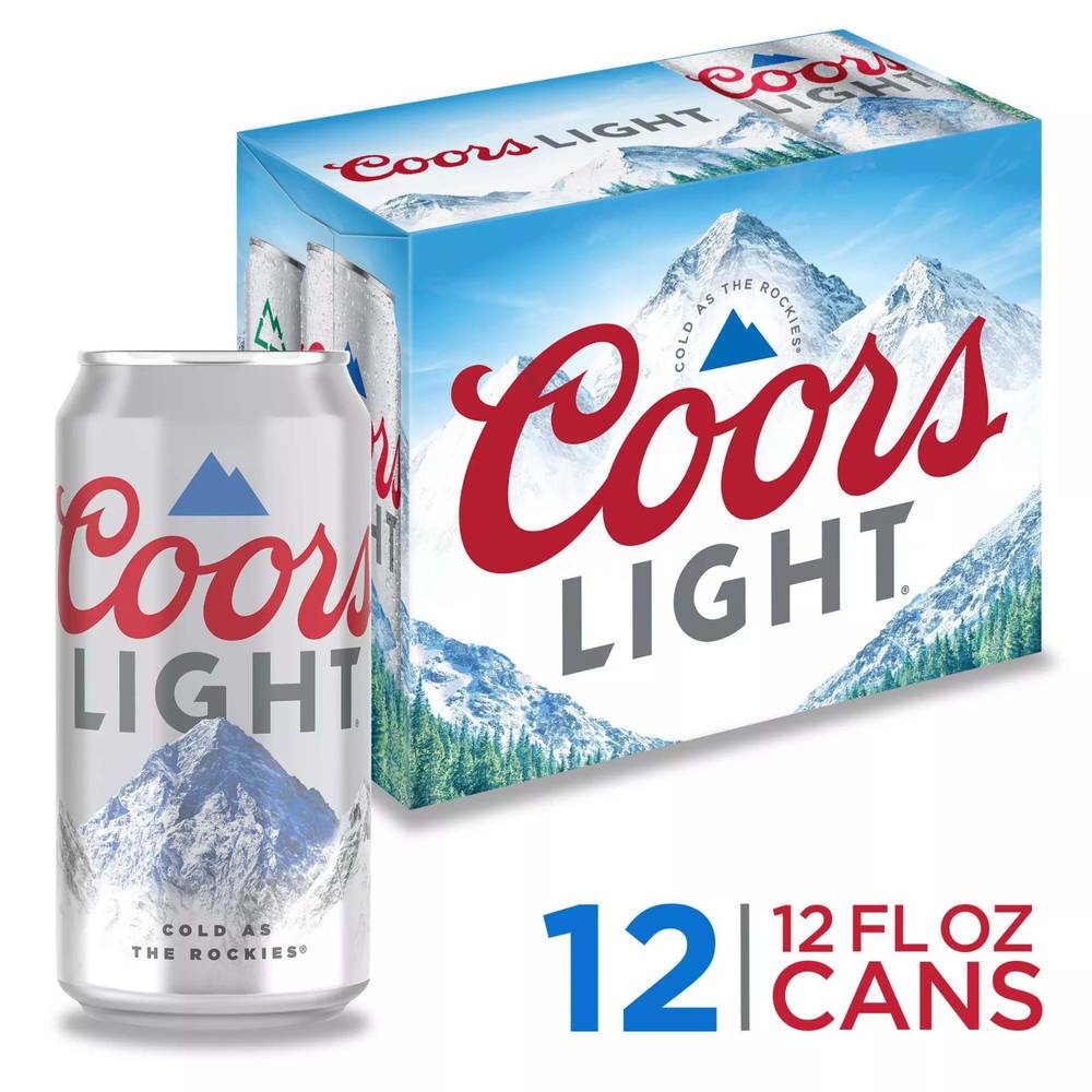 Coors Light American Lager Beer (12 pack,12 fl oz)